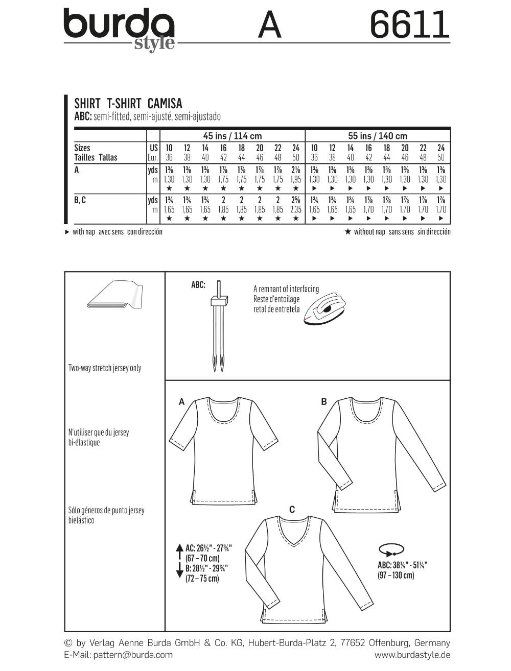 33+ Burda Sewing Pattern Size Chart