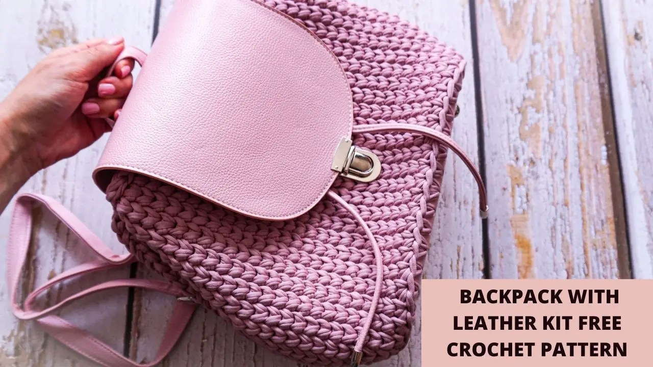 Crochet Small Backpack Free Pattern With Tshirt Yarn tshirt yarn and