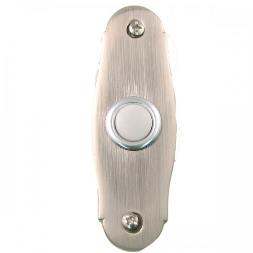 Traditional Door Bell Button (770SN) Satin Nickel by Rusticware