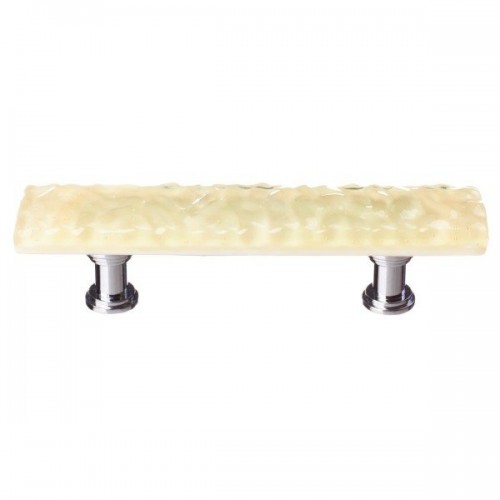 Glacier Pale Yellow 3" CTC Glass Drawer Pull (P222) by Sietto