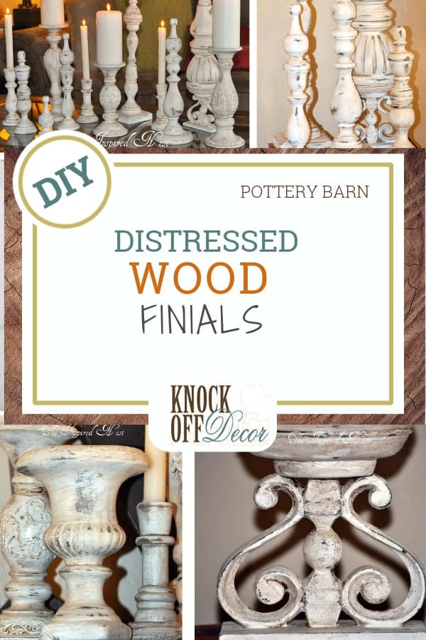 Distressed Wood Finials