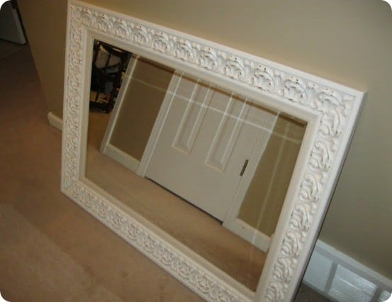 White Embossed Mirror
