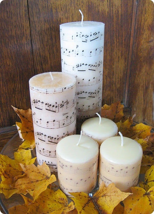 Sheet Music Candles