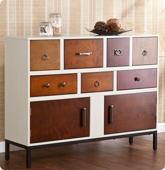 DIY Console Table with Reclaimed Wood Drawers (553 x 571 Pixel)