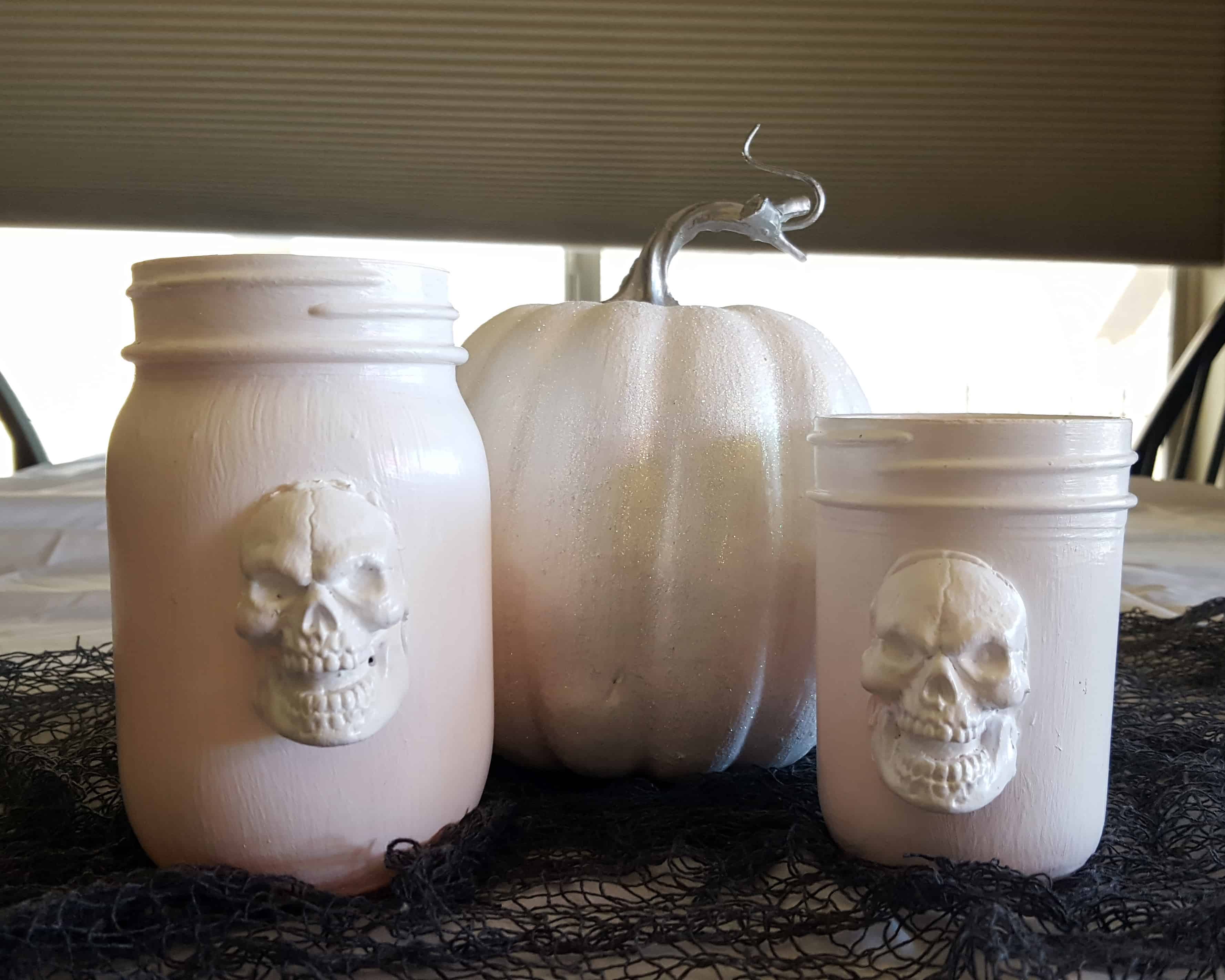 Faux Ceramic Skull Jars