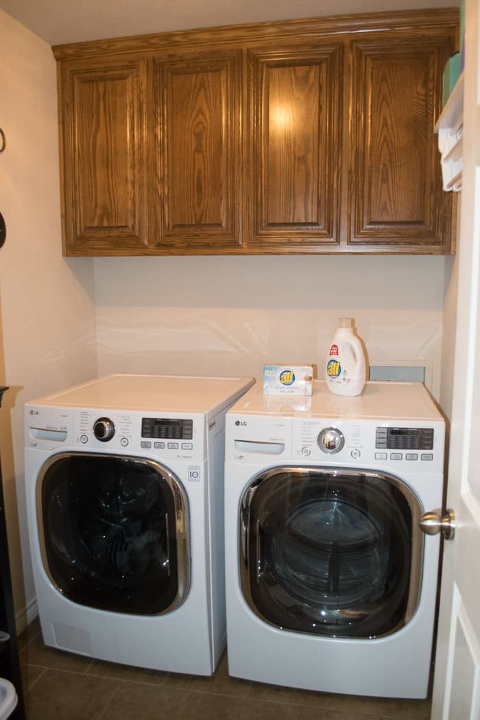 Laundry Room Storage and Folding Table