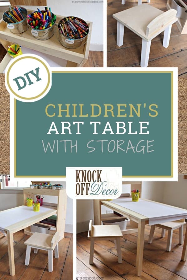 Kids Art Table with Storage {Handmade Christmas Gift!}
