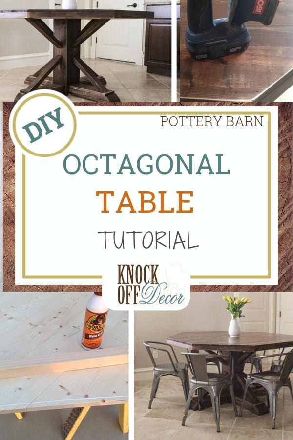 DIY Wooden Octagon Dining Table