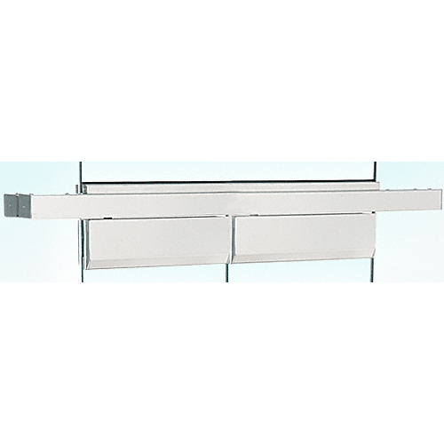Polished Stainless Double Floating Header for Overhead Concealed Door