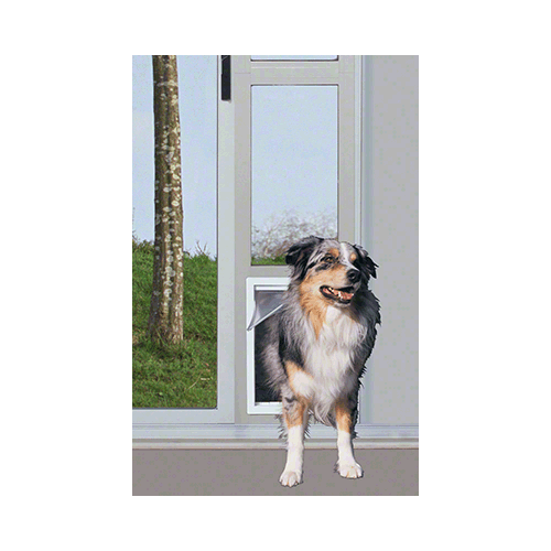 Mill Finish Modular Pet Patio Door Knock On Glass