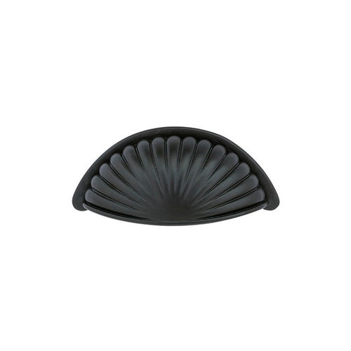Fluted Bin Pull 3" Center To Center Flat Black Finish Knock