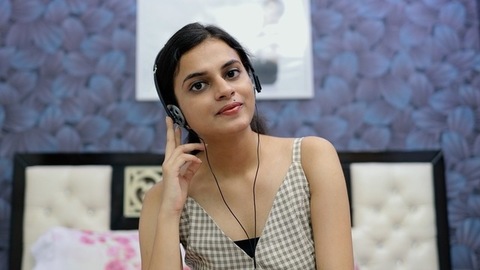 Webcam View - Indian Girl Doing Group Video Call Stock Video | Knot9