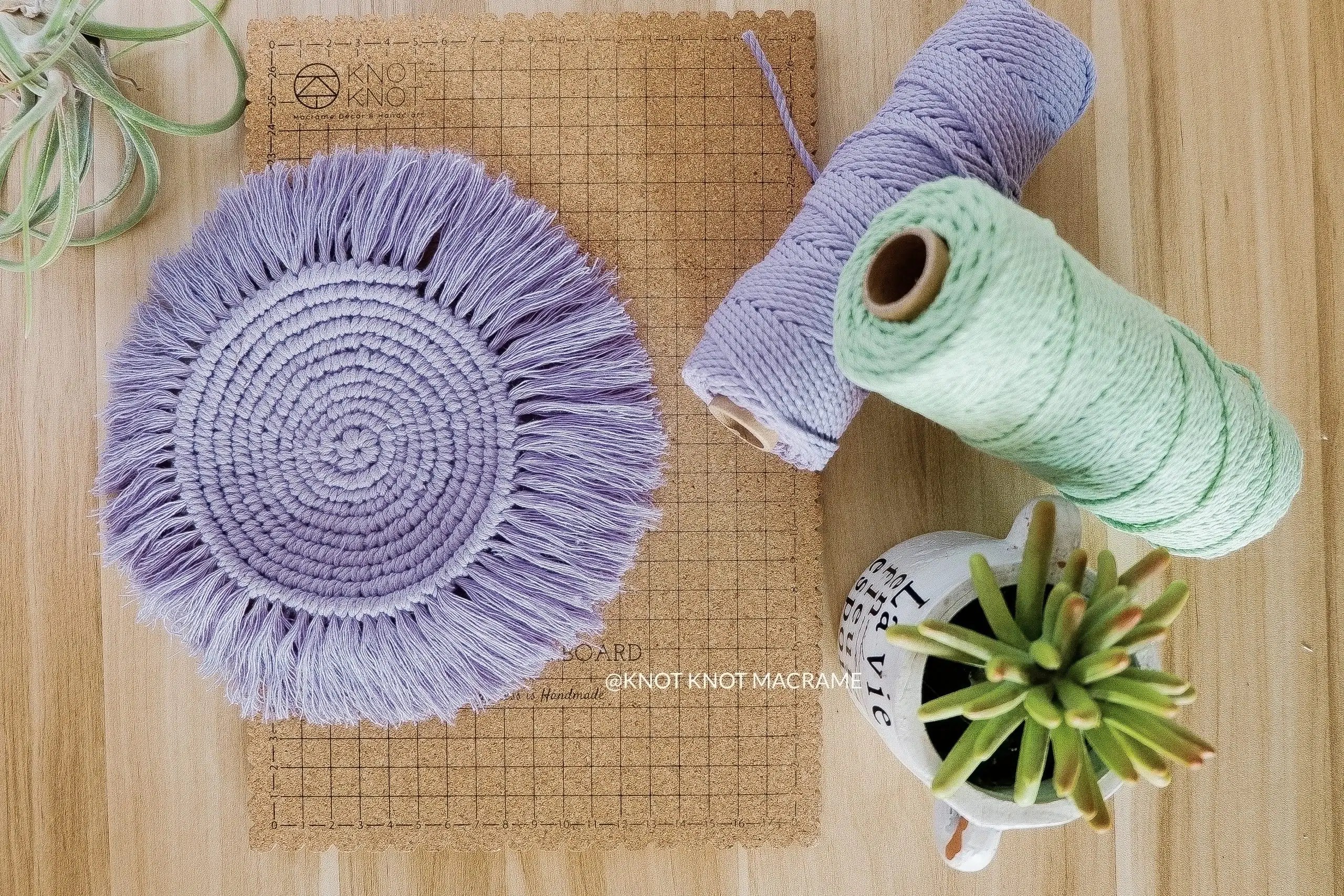 [HowtoMake Series] Basic Macrame Coaster Sets (3 sets) Knot Knot
