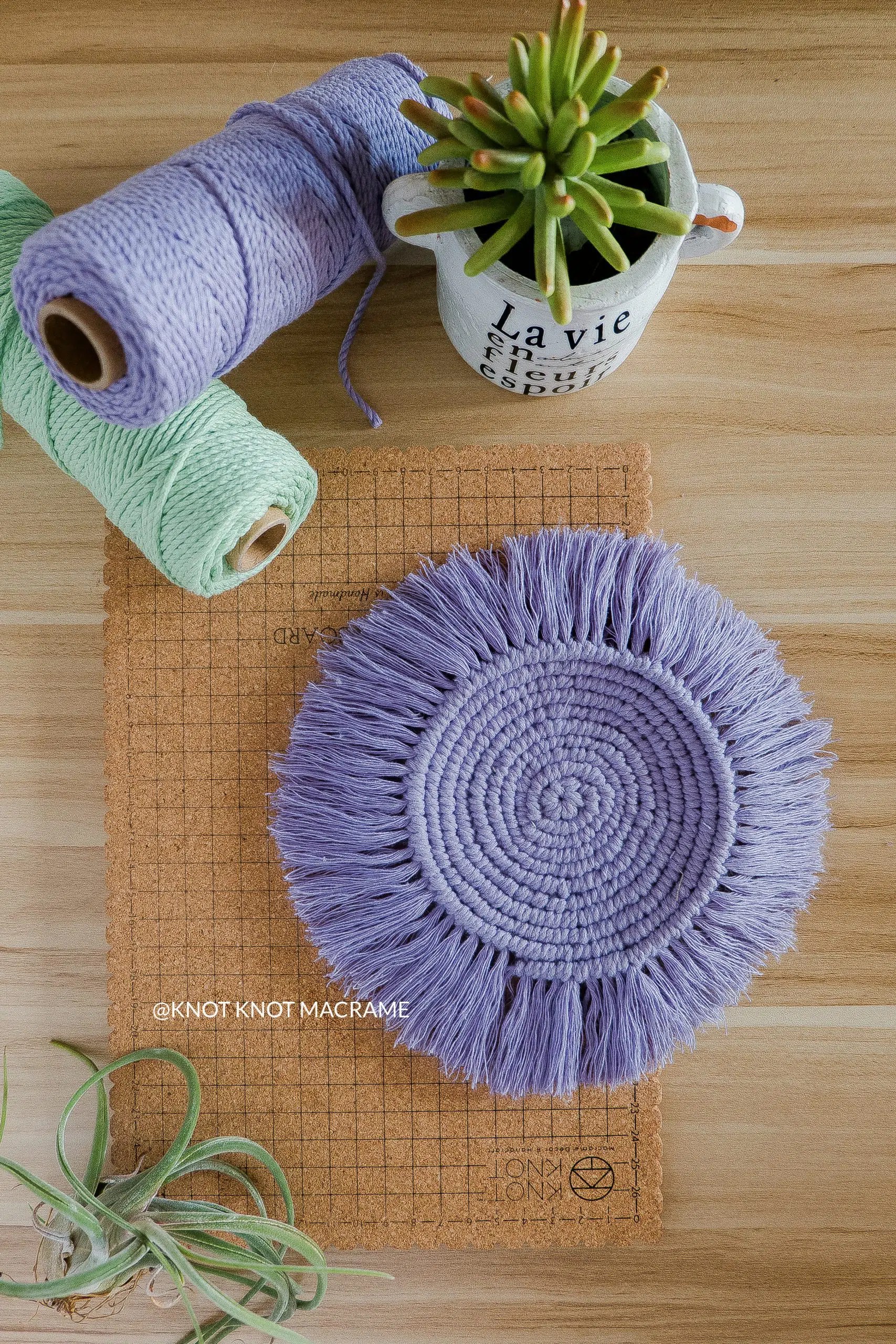 [HowtoMake Series] Basic Macrame Coaster Sets (3 sets) Knot Knot