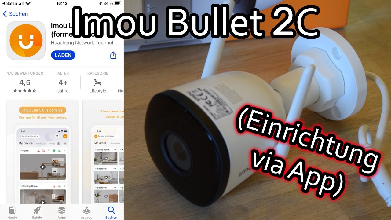 Imou Bullet 2C WLAN IP Kamera einrichten und mit der App konfigurieren