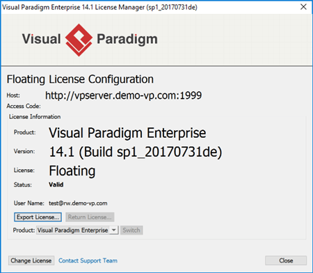 Setting up Floating License and License server – Visual Paradigm Know-how