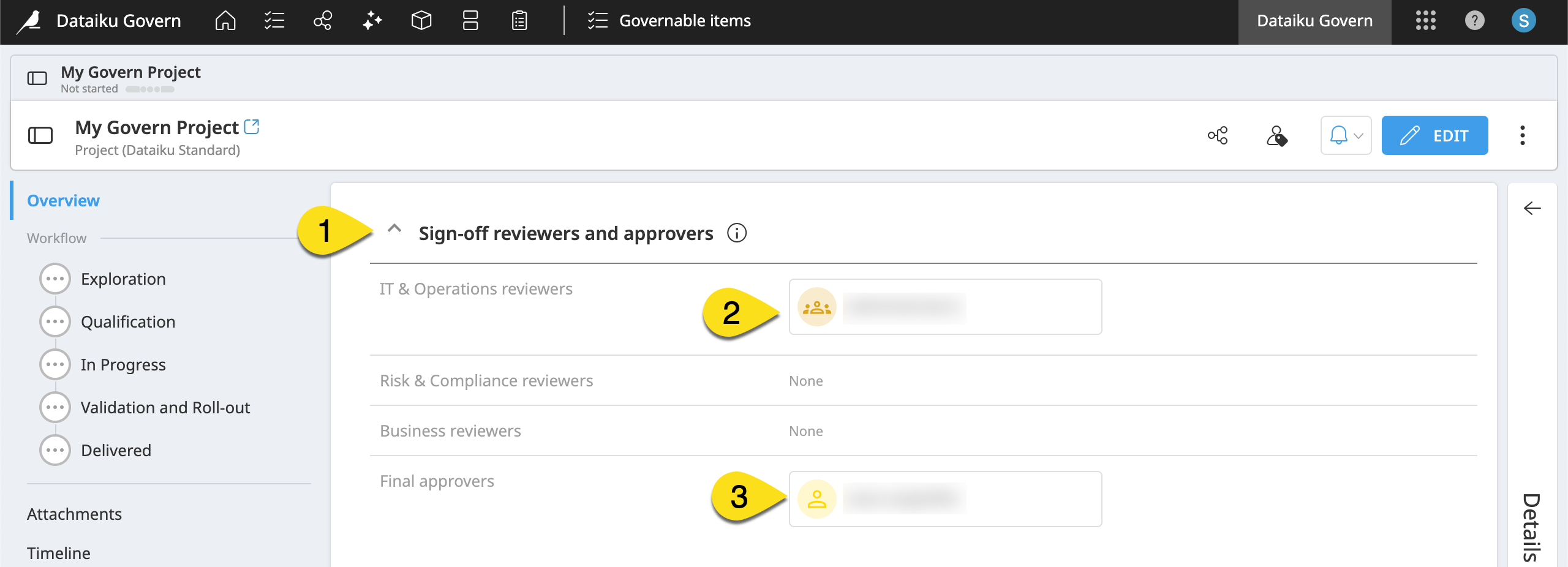 Concept Signoff process Dataiku Knowledge Base