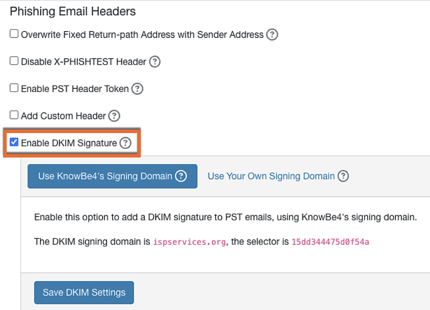 How to Enable and Customize DKIM Signatures KnowBe4 Email
