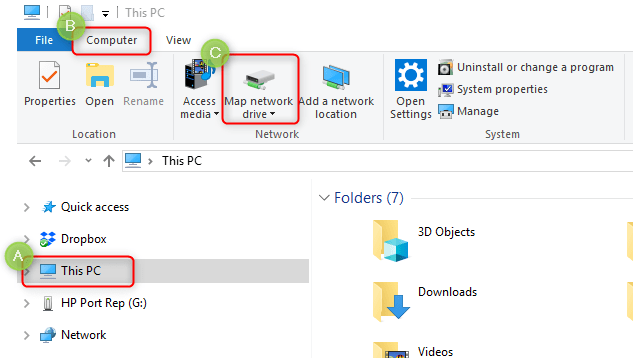 [SAM/Orion] Map a Network Drive & Create a Shortcut