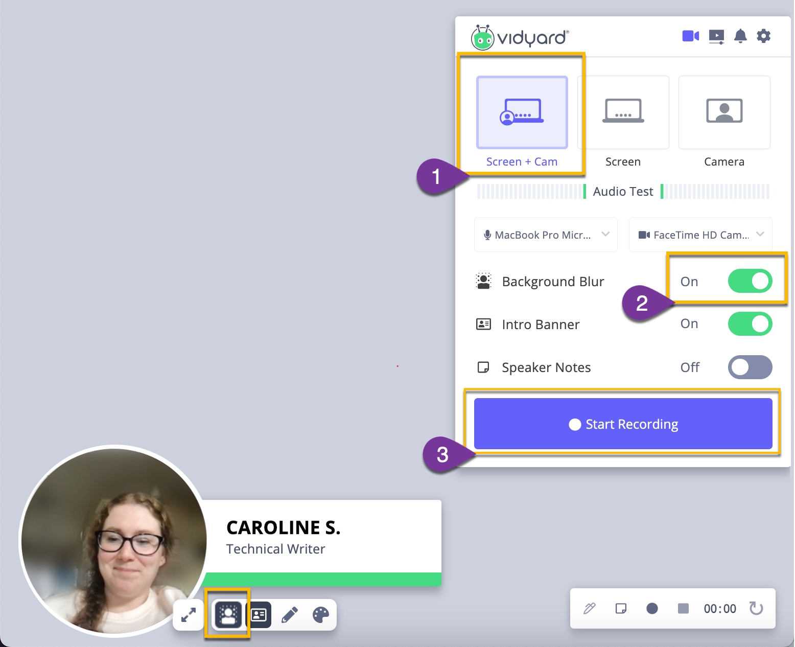 How to blur your camera background Vidyard Support