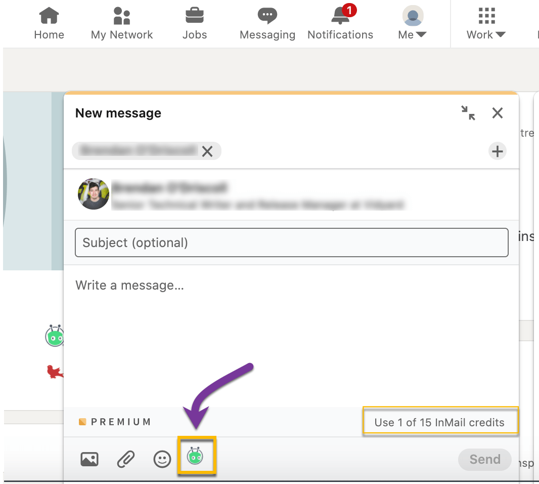 How to share Vidyard videos in LinkedIn direct messages