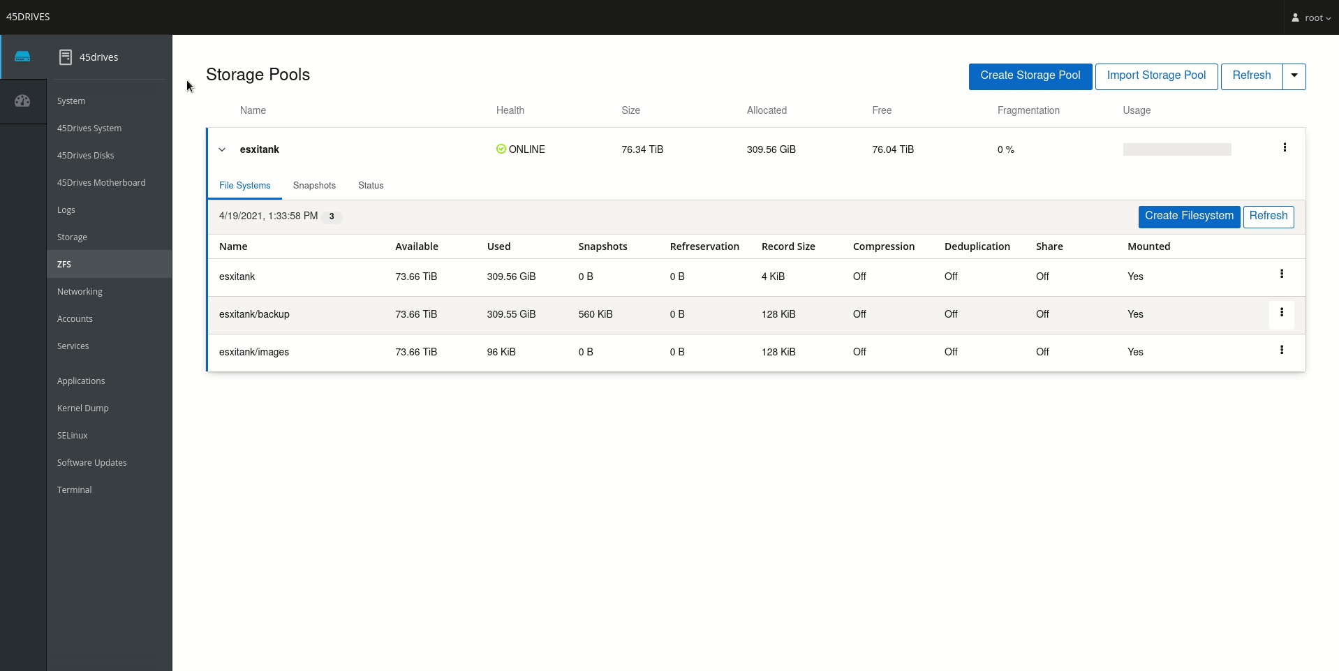 KB450302 Recovering ZFS Pool From Backup 45Drives Knowledge Base