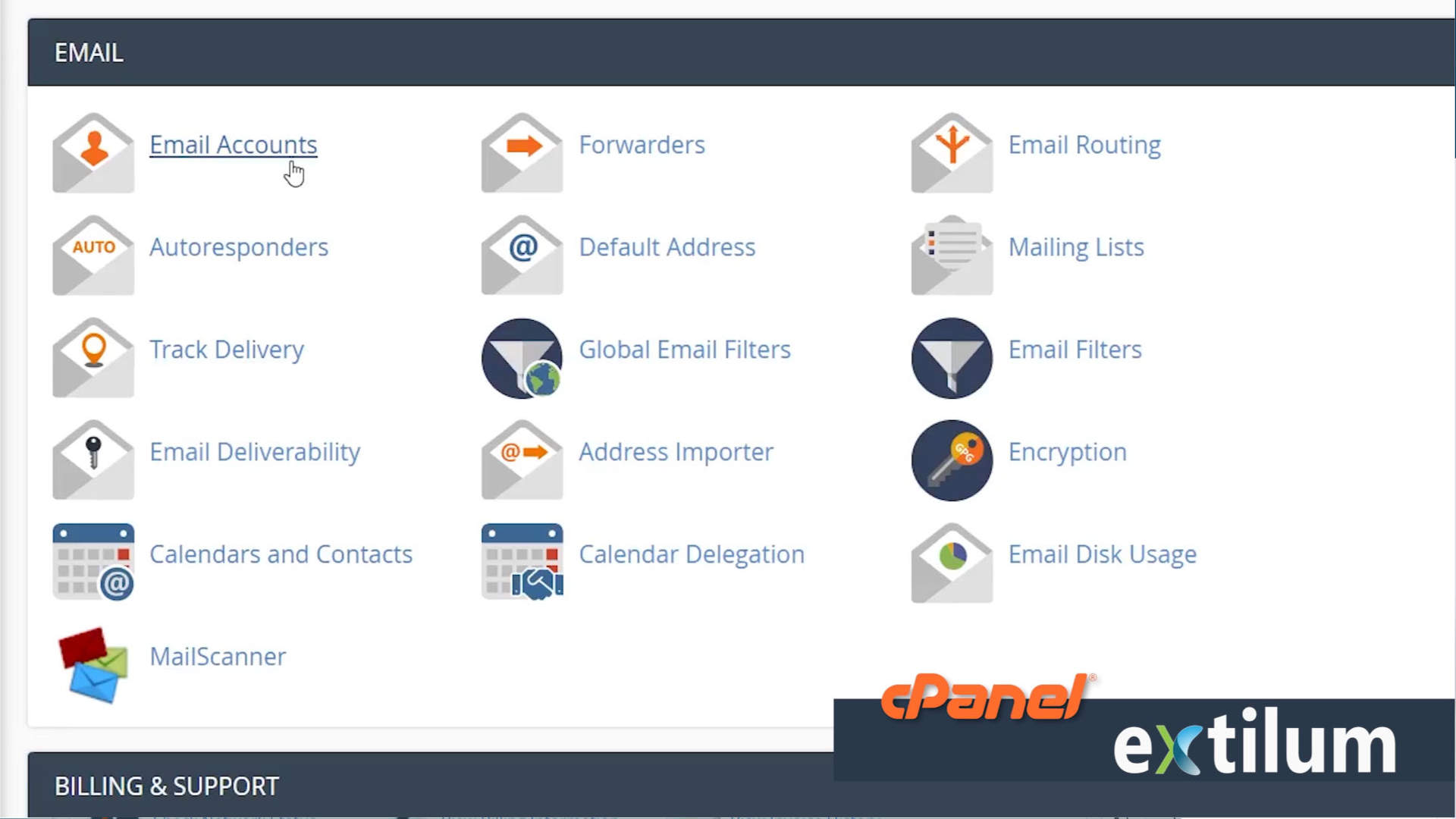 Manage Email Account cPanel Extilum Knowledgebase