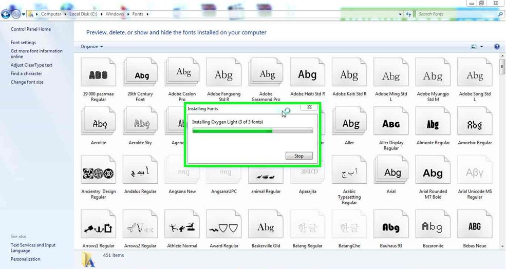 How to Install Fonts in Windows 7 Fast KnowledgeIDea
