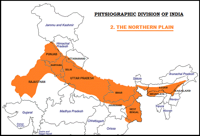 North Indian Plain Map
