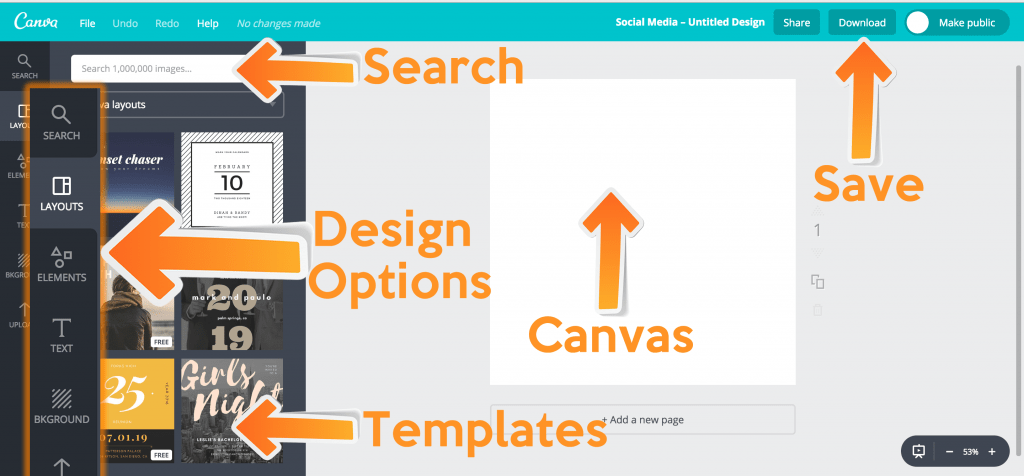 Google Drawings easily create diagrams and charts.