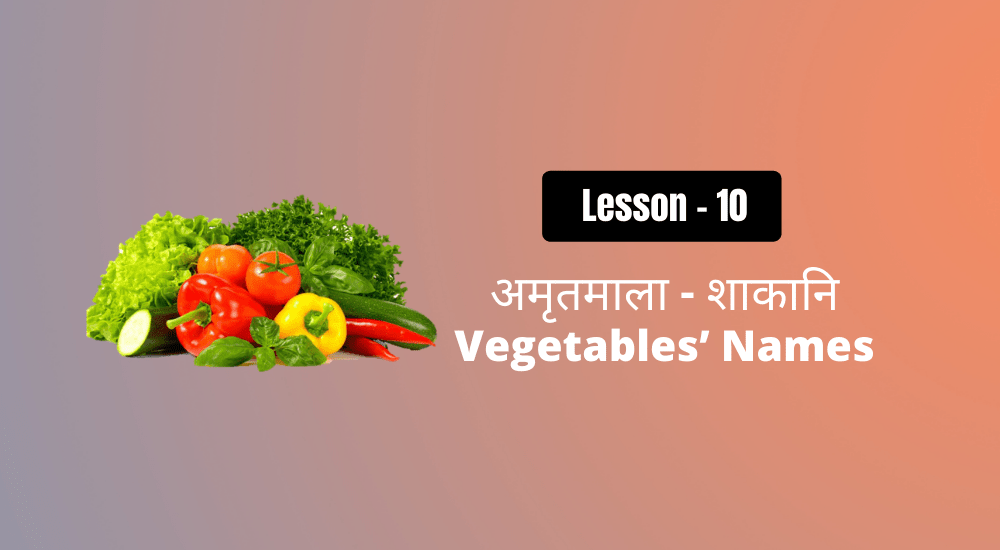 Sanskrit Vegetable Names Amritmala 10 शाकानि