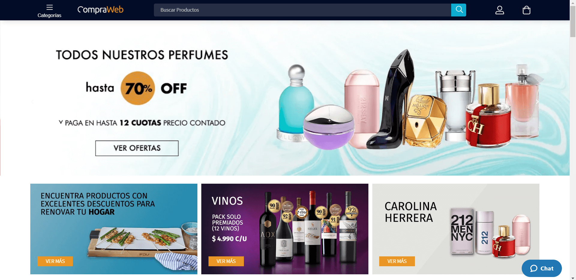 success story marketplace development for Compraweb.cl (in