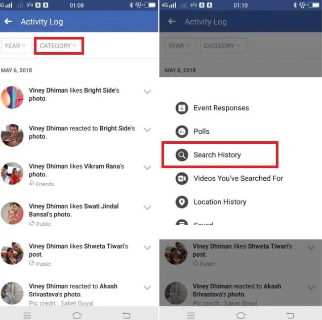 The easiest way to clear your Facebook search history