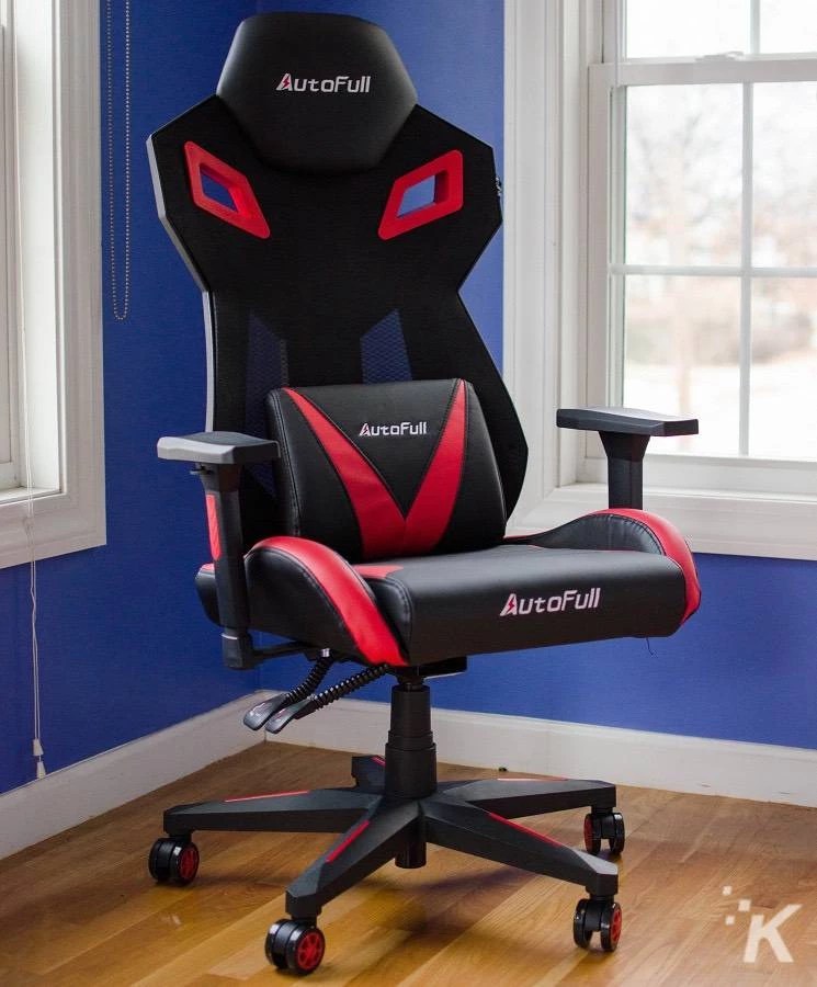 Review The AutoFull racingstyle gaming chair like NASCAR with lumbar