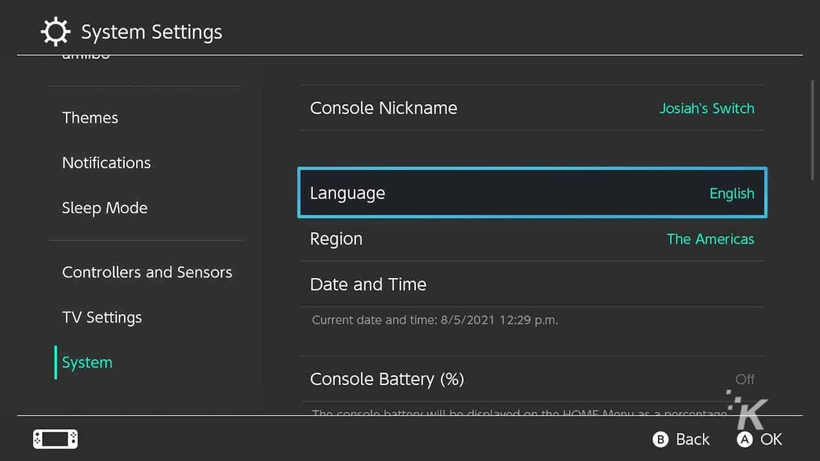 How to change the language on your Nintendo Switch