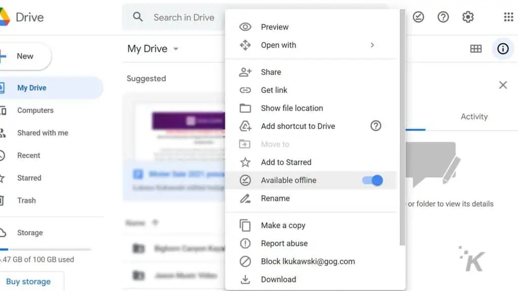 How to use Google Docs without an connection