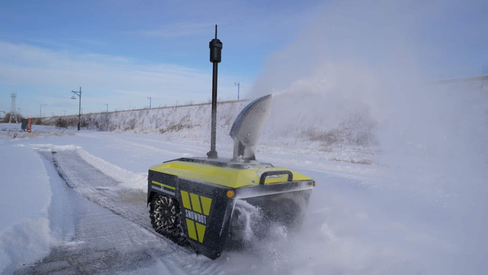 Snowbot is a robotic snowblower that does all the heavy lifting for you