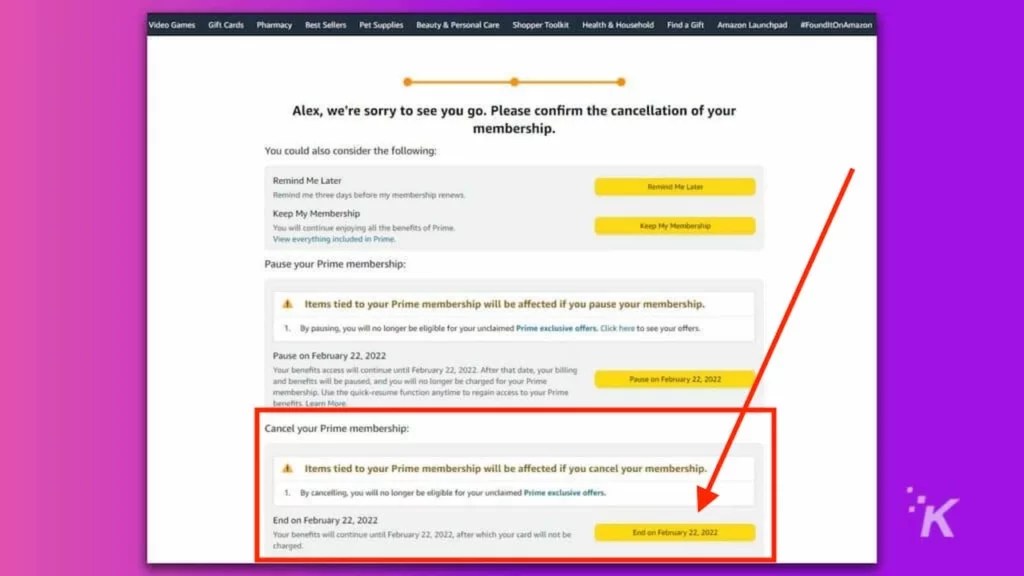 How to cancel your Amazon Prime membership