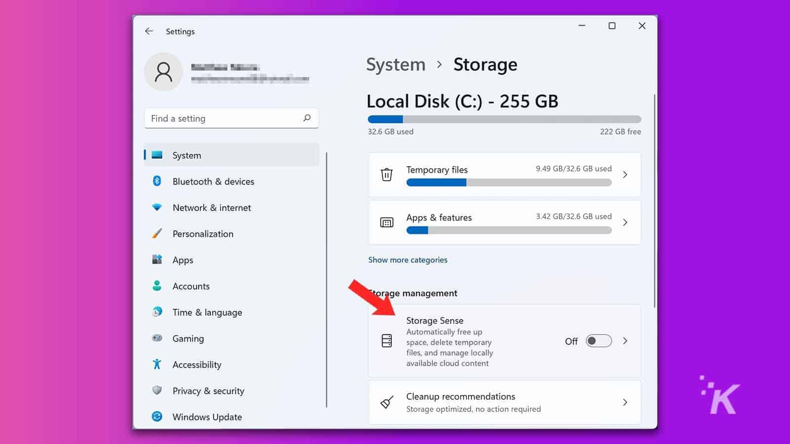 How to automatically free up disk space in Windows 11
