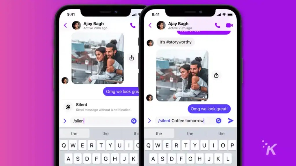Messenger adds new shortcuts for silent messages and more