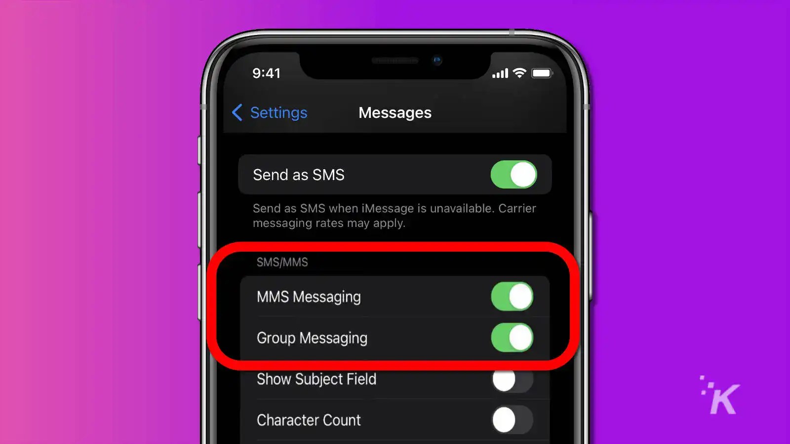 How to fix an iPhone not receiving texts from Android phones