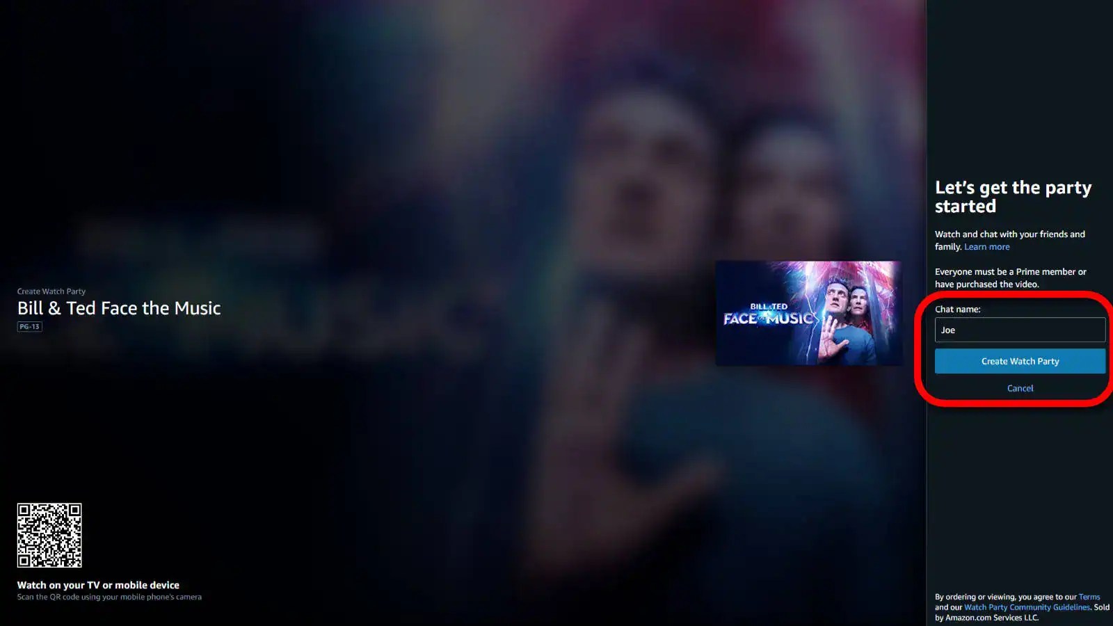 How to use Amazon Watch Party