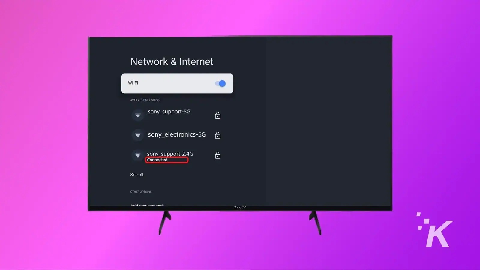 How to connect a Sony smart TV to WiFi