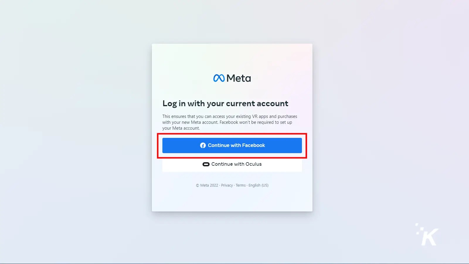 How to switch from a Facebook to Meta account on Quest