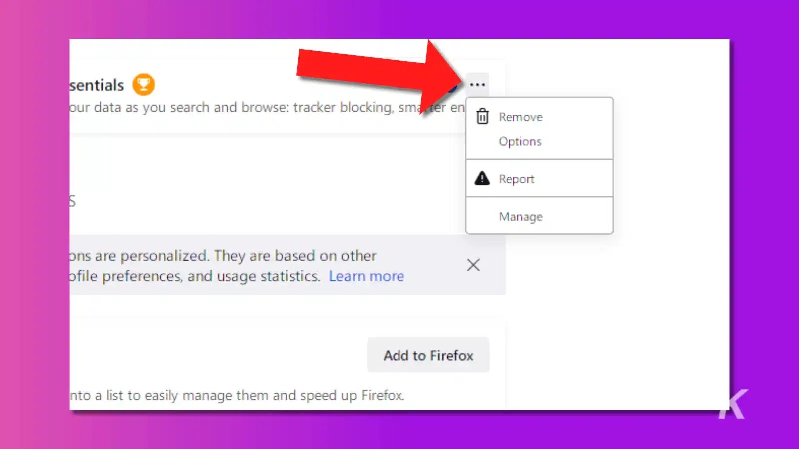 How to remove addons from Firefox