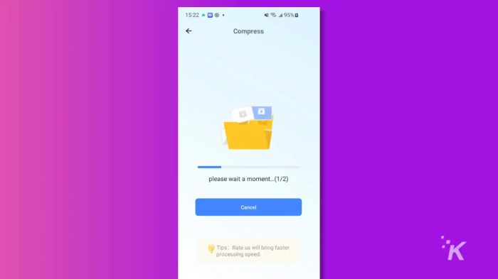How to compress a file on android