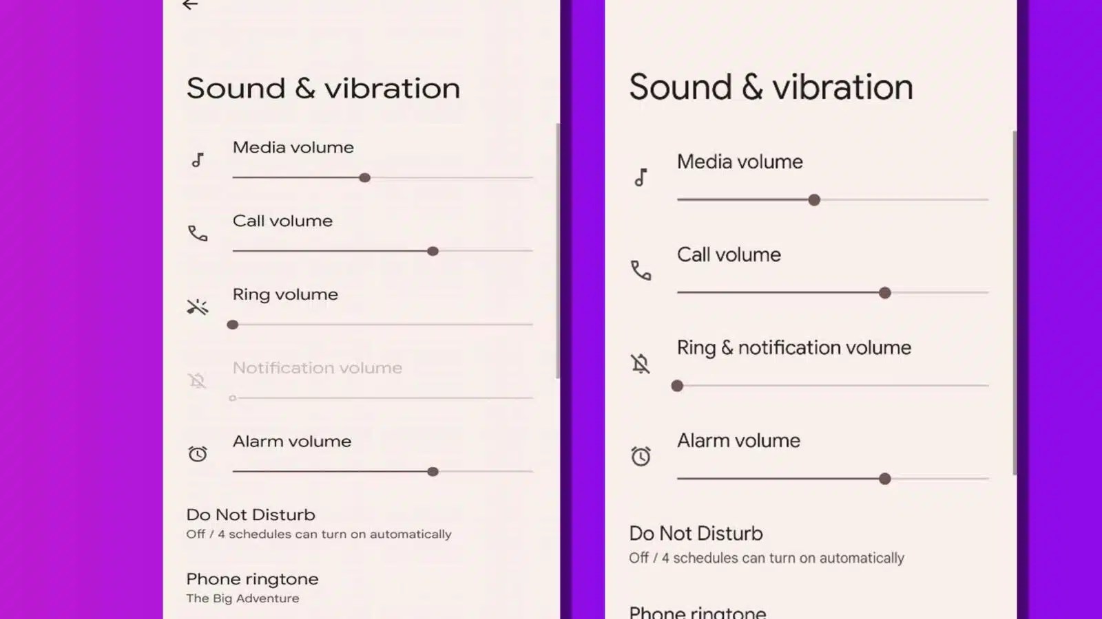 Android may finally split ringtone volume and notifications sliders