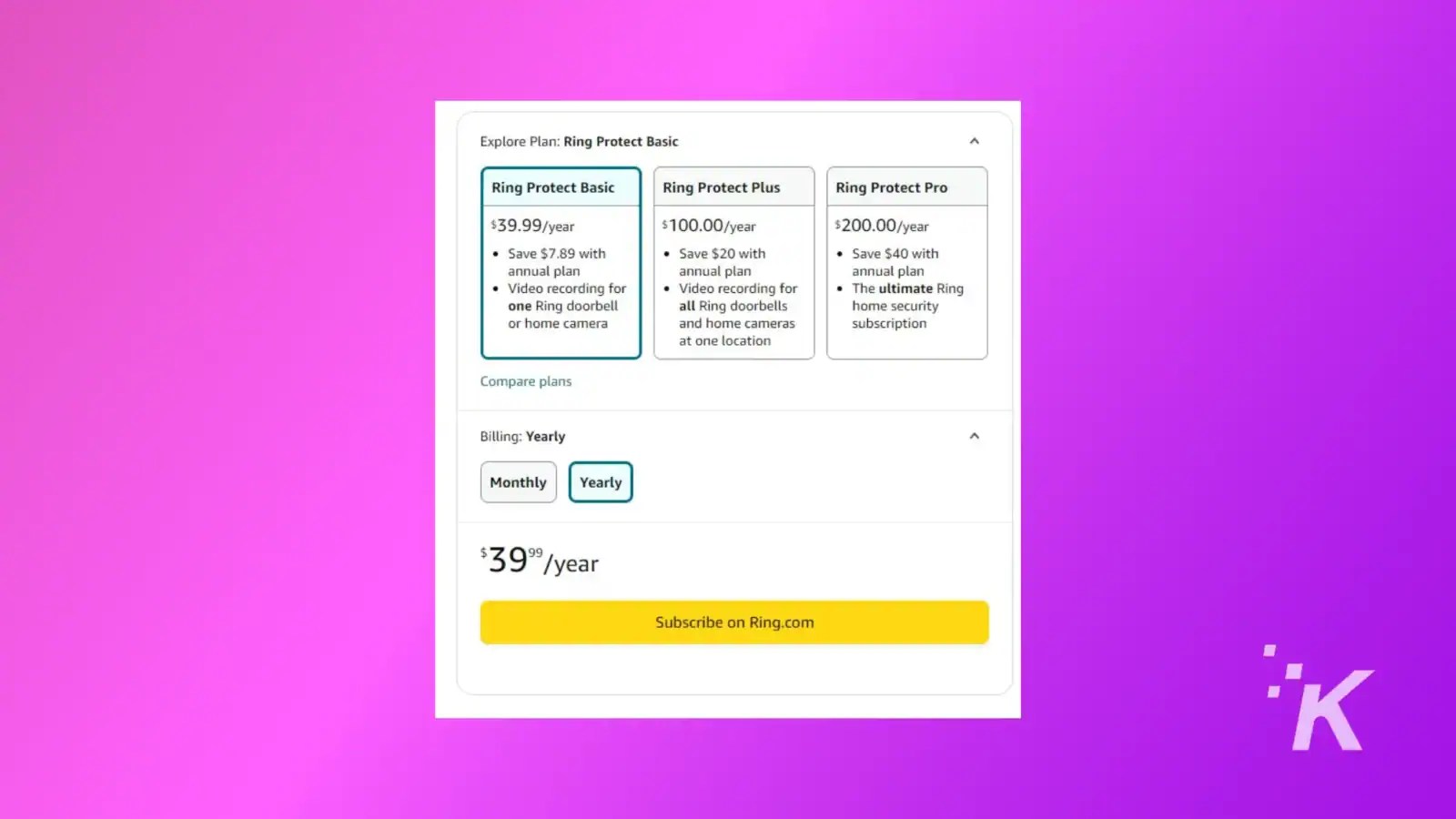 Can a Ring camera work without a subscription KnowTechie