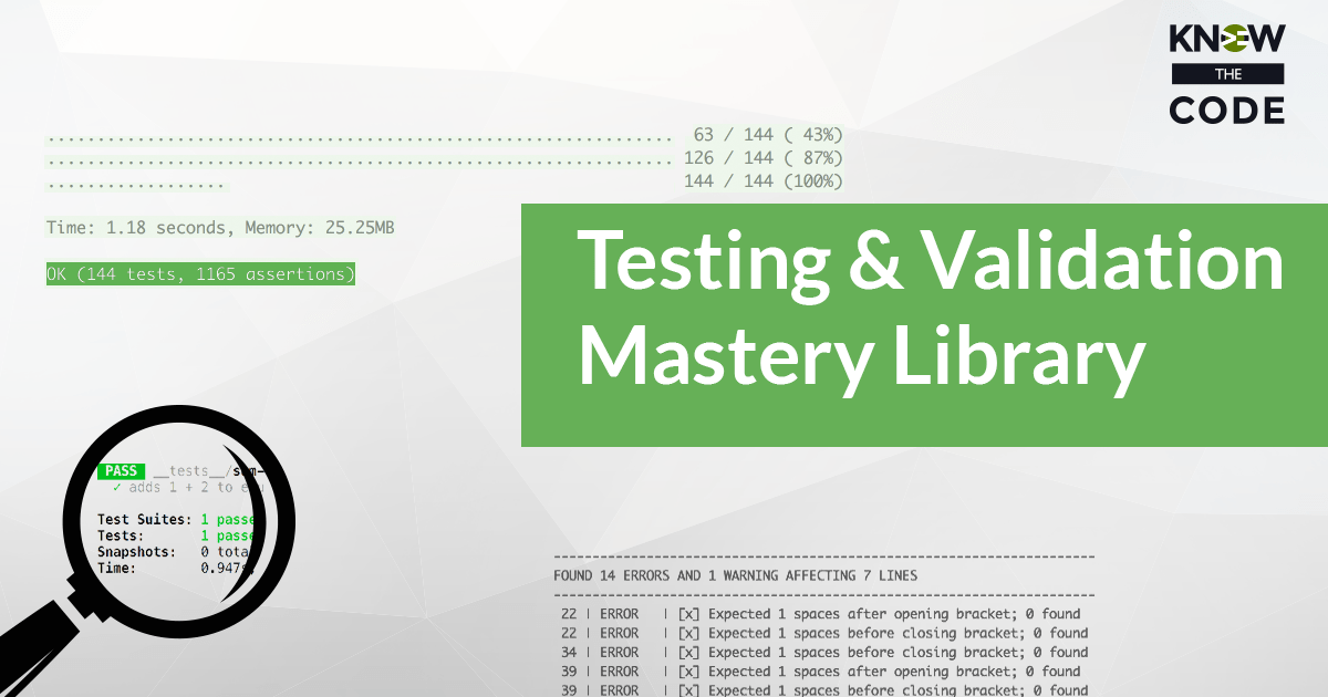 Testing and Validation Library Know the Code