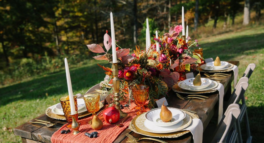 DIY Cheesecloth Fall Runner